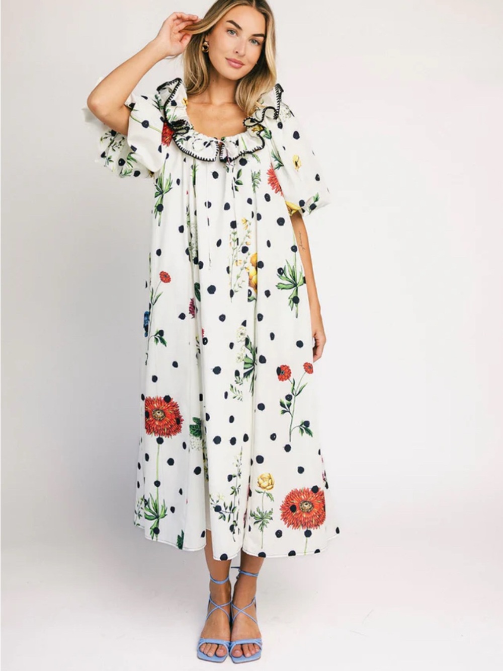 Zoco Good Luck Puff Maxi Dress